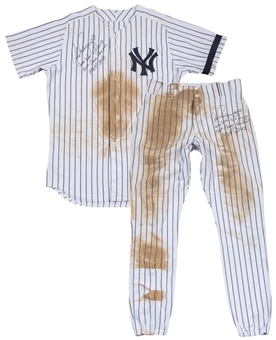 Arods 500th HR Uniform! Alex Rodriguez Game Used, Photo Matched, Signed/Inscribed NY Yankees Home Uniform Used on 8/4/07 For 500th HR-Jersey & Pants (AROD LOA, MLB Auth & Resolution Photomatching)